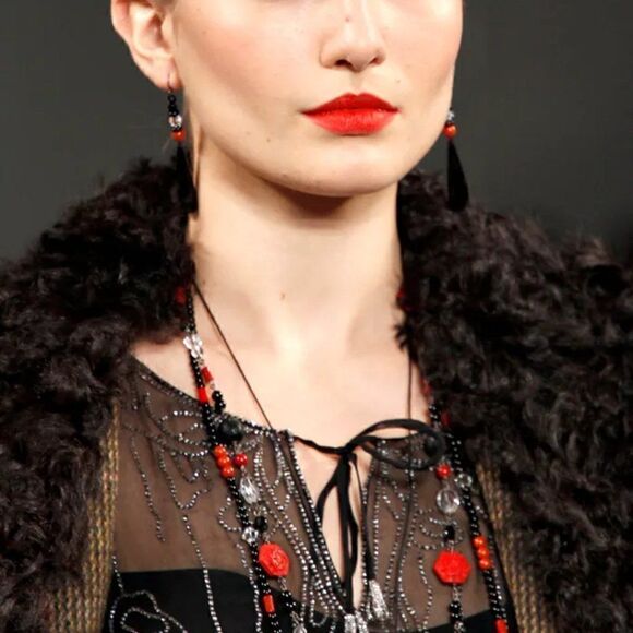 Ralph Lauren Fall 2011 Runway Olive Plaid Wool Tweed Shearling Collar Wrap Coat - Picture 7 of 16